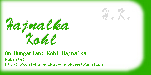 hajnalka kohl business card